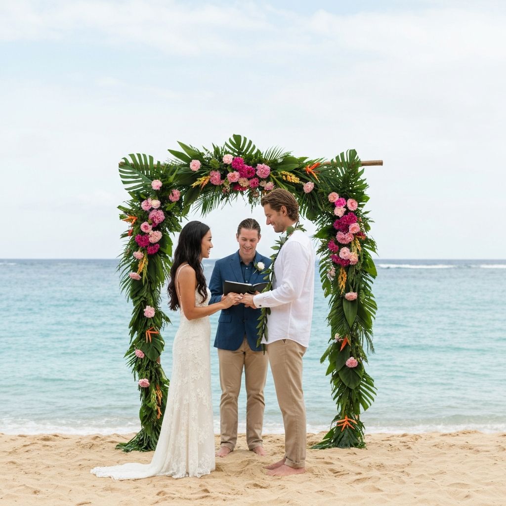 Couple walking on black sand beach at sunset