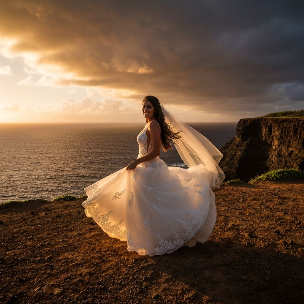 Aerial shot of couple on beach
