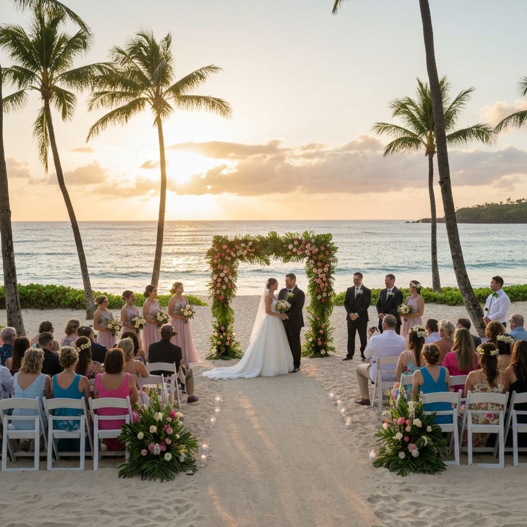 Beautiful full-day Hawaii wedding celebration